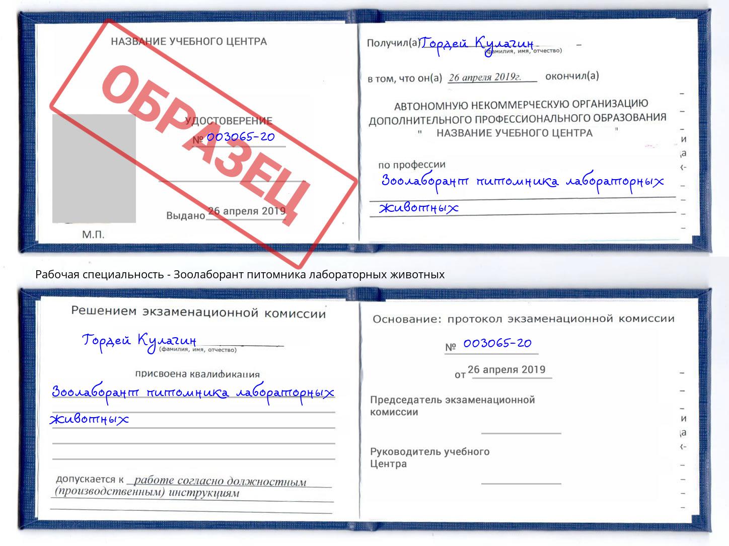 Зоолаборант питомника лабораторных животных Дальнегорск