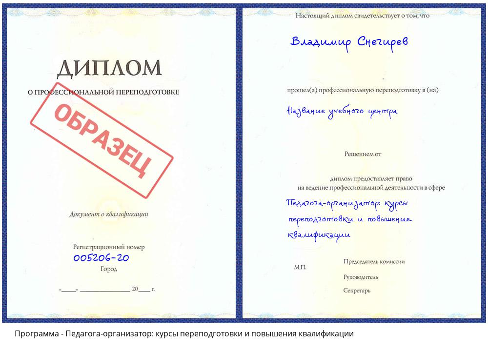 Педагога-организатор: курсы переподготовки и повышения квалификации Дальнегорск